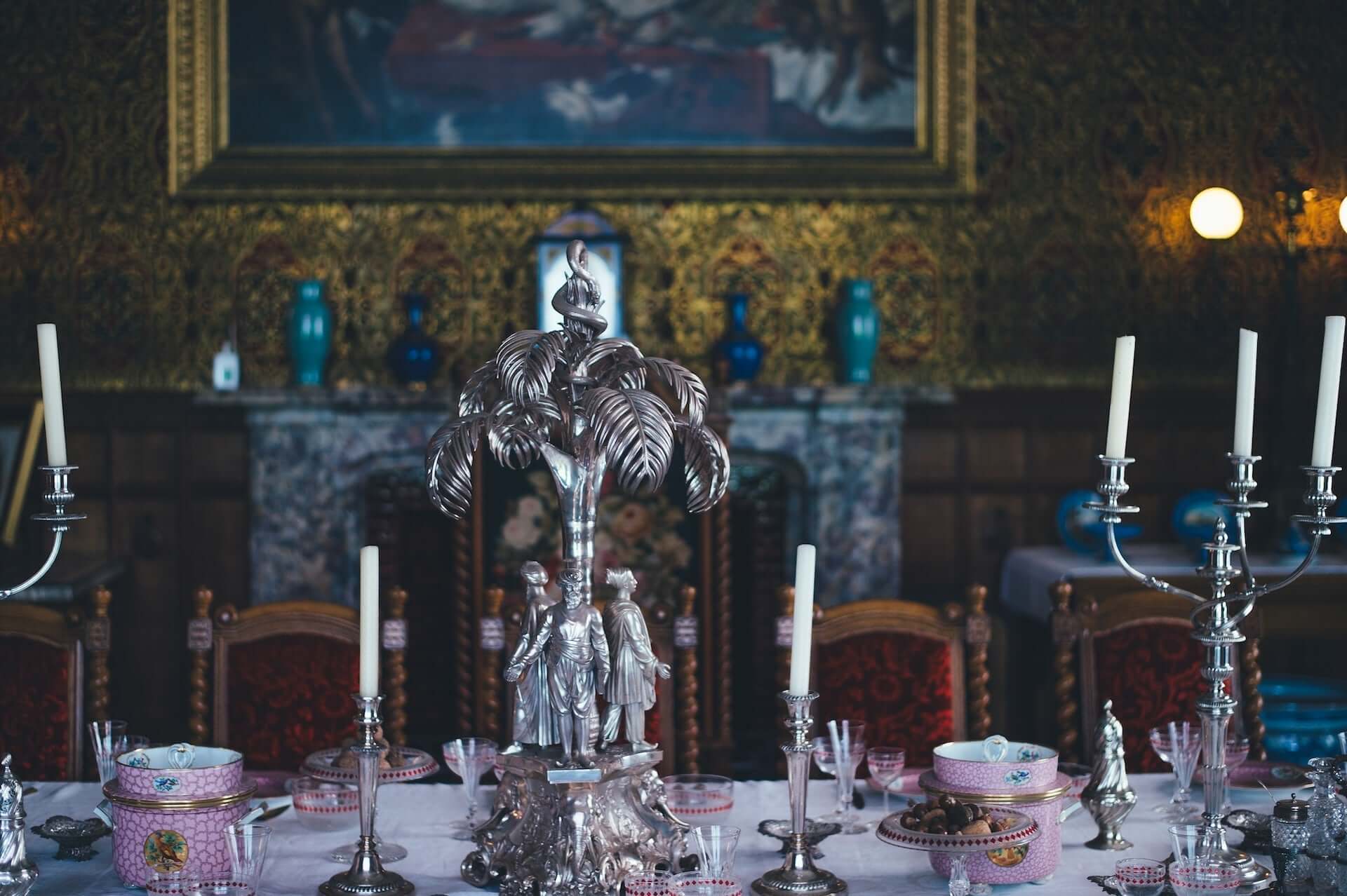 Silverware props and candelabras