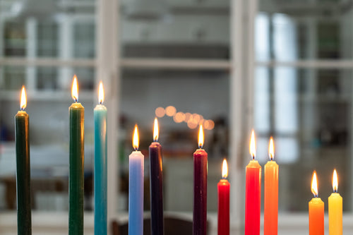 Cake with candles on top