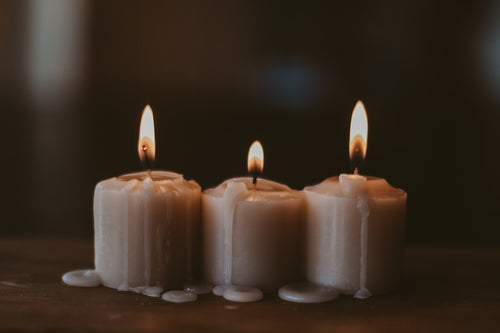 Cake with candles on top