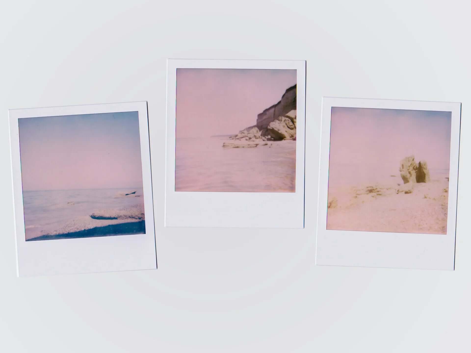 Beach polaroid pictures
