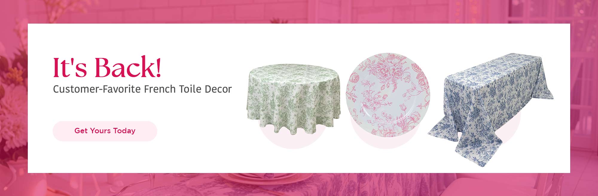   Back in stock French Toile
