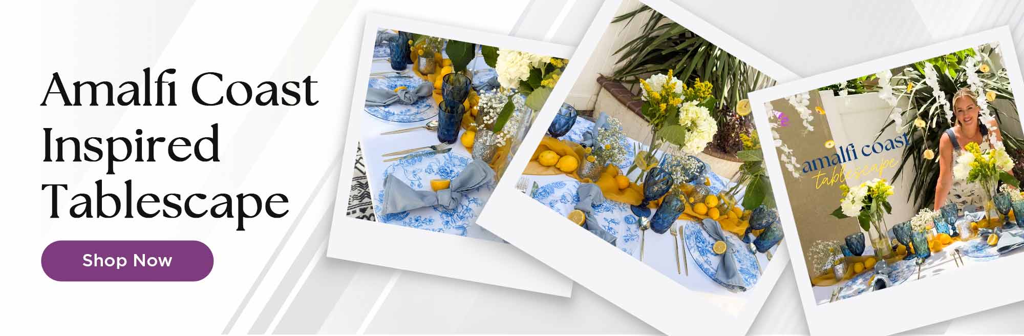 Amalfi Coast Inspired Tablescape 
