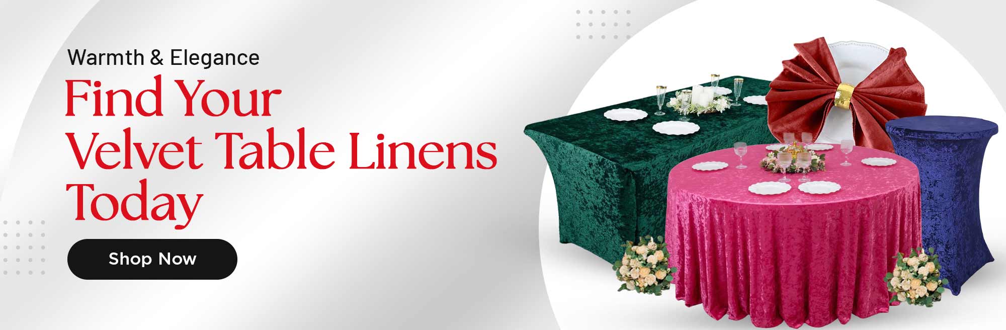 Warmth & Elegance: Find All Your Velvet Event Linens Today