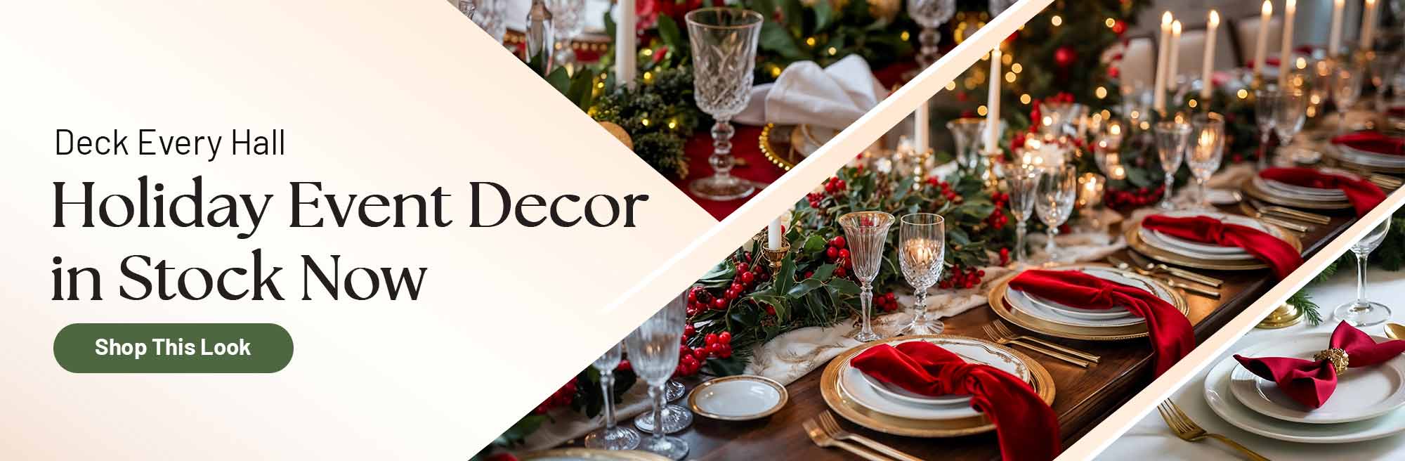 Deck Every Hall! Holiday Event Decor in Stock Now