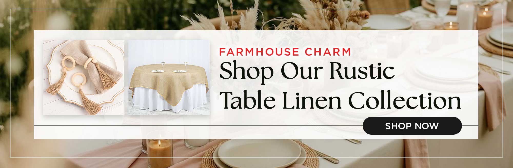 Farmhouse Charm: Shop Our Rustic Table Linen Collection
